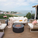 Venice Outdoor Firepit Table - 34 Inches - Select Fuel Type