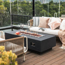 Granville Outdoor Dark Grey Fire Pit Table - Select Fuel Type