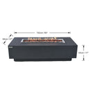 Granville Outdoor Dark Grey Fire Pit Table - Select Fuel Type