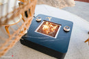 Elementi Plus OFP101BB Copenhagen Porcelain Top Outdoor Fire Table