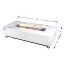 Athens Outdoor Bianco White Fire Pit Table - Select Fuel Type