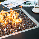 Sofia Outdoor Bulgaria Black Fire Pit Table - Select Fuel Type