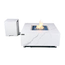 Bianco Outdoor Bianco White Fire Pit Table - Select Fuel Type