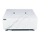 Bianco Outdoor Bianco White Fire Pit Table - Select Fuel Type