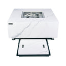 Bianco Outdoor Bianco White Fire Pit Table - Select Fuel Type