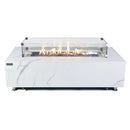 Carrara Outdoor Bianco White Fire Pit Table - Select Fuel Type