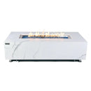 Carrara Outdoor Bianco White Fire Pit Table - Select Fuel Type