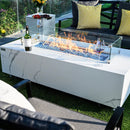 Carrara Outdoor Bianco White Fire Pit Table - Select Fuel Type