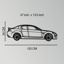 Mazda RX-8 Metal Car Wall Art with Rotating Wheels - Rotary Engine Silhouette - Interactive JDM Automotive Wall Decor - KAFMEKA148