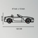 BMW Z4 M Roadster Metal Car Wall Art with Rotating Wheels - M Power Silhouette Decor - Interactive Automotive Wall Art - KAFMEKA114