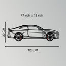 BMW M4 CSL Metal Car Wall Art with Rotating Wheels - Limited Edition G82 Silhouette - Interactive Automotive Wall Art - KAFMEKA108