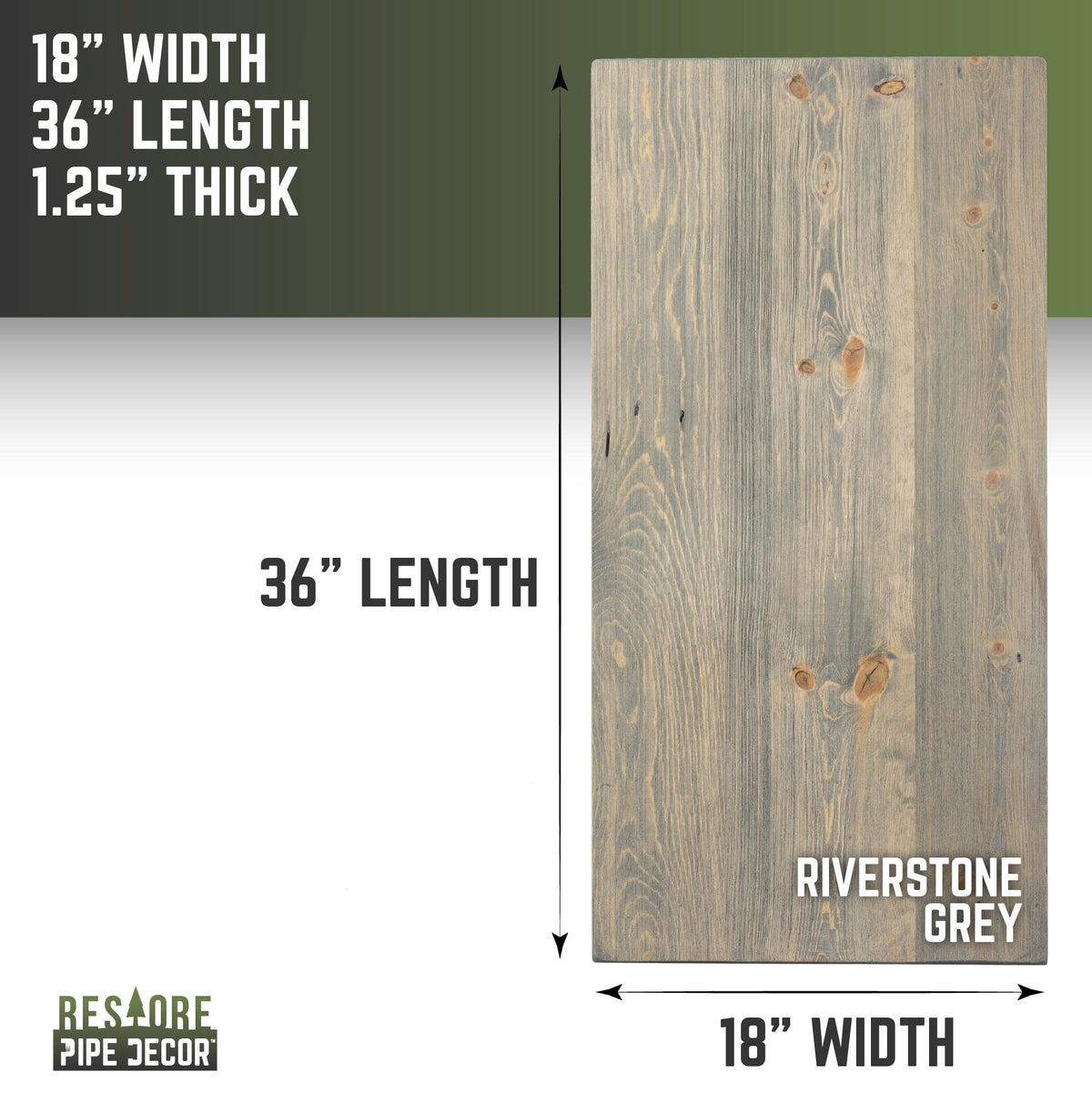 RESTORE Riverstone Grey Solid Wood Coffee Tabletop, photo 3 of 10