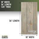 RESTORE Riverstone Grey Solid Wood Coffee Tabletop