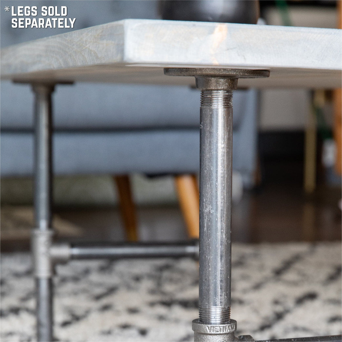 RESTORE Riverstone Grey Solid Wood Coffee Tabletop, photo 6 of 10
