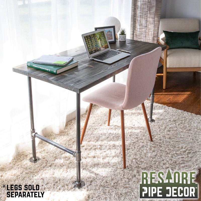 RESTORE Boulder Black Solid Wood Desk Tabletop, photo 2 of 9