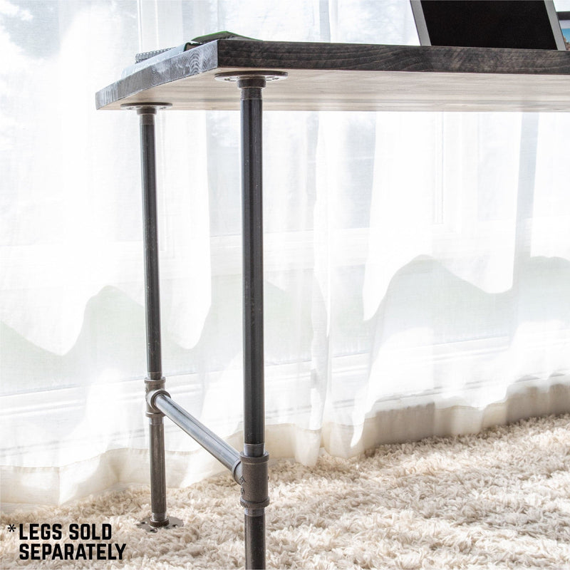 RESTORE Boulder Black Solid Wood Desk Tabletop, photo 6 of 9