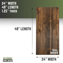 RESTORE Trail Brown Solid Wood Desk Tabletop