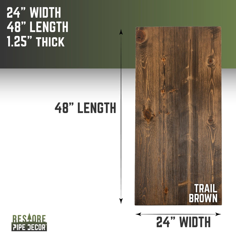 RESTORE Trail Brown Solid Wood Desk Tabletop