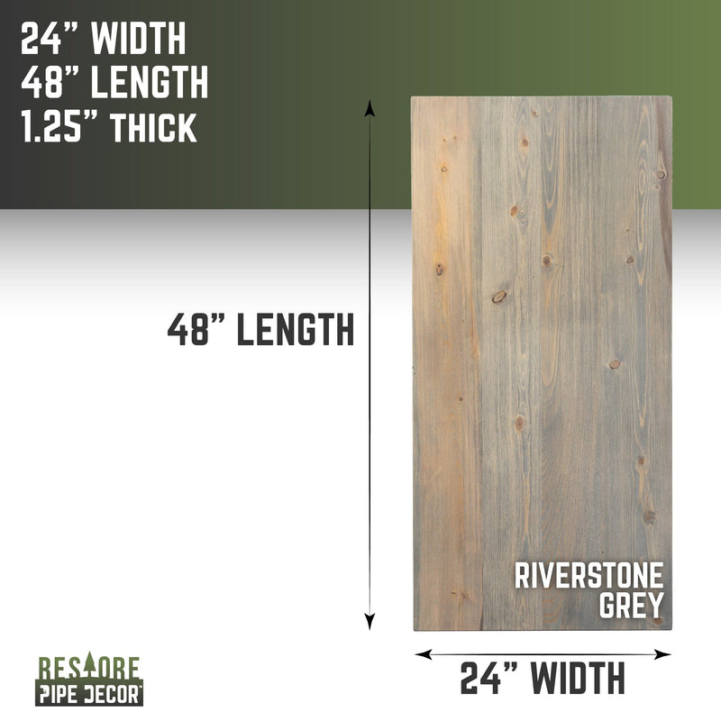 RESTORE Riverstone Grey Solid Wood Desk Tabletop, photo 3 of 9
