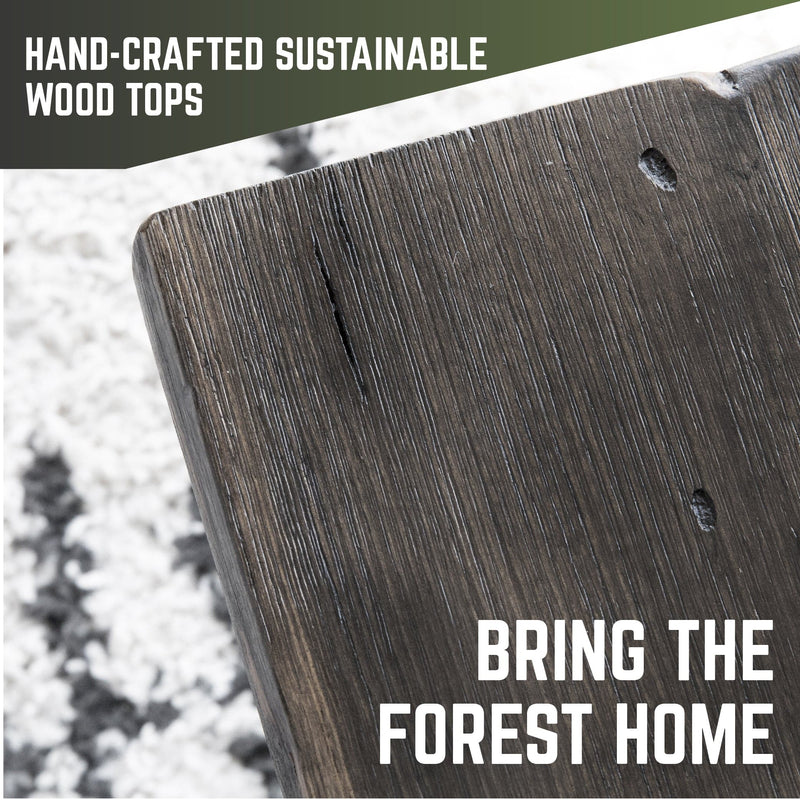 RESTORE Boulder Black Solid Wood End Tabletop, photo 4 of 9