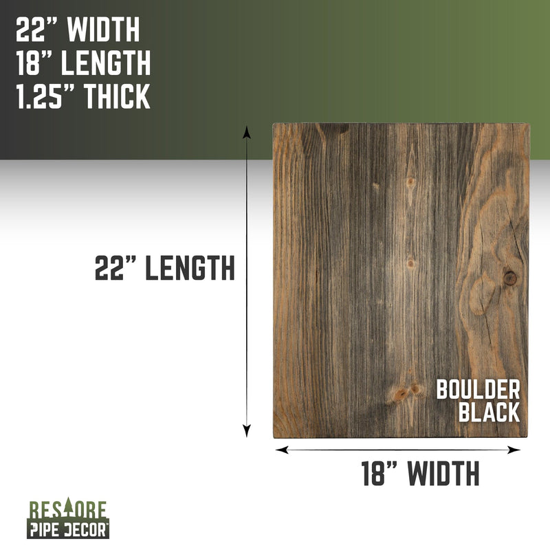 RESTORE Boulder Black Solid Wood End Tabletop, photo 3 of 9