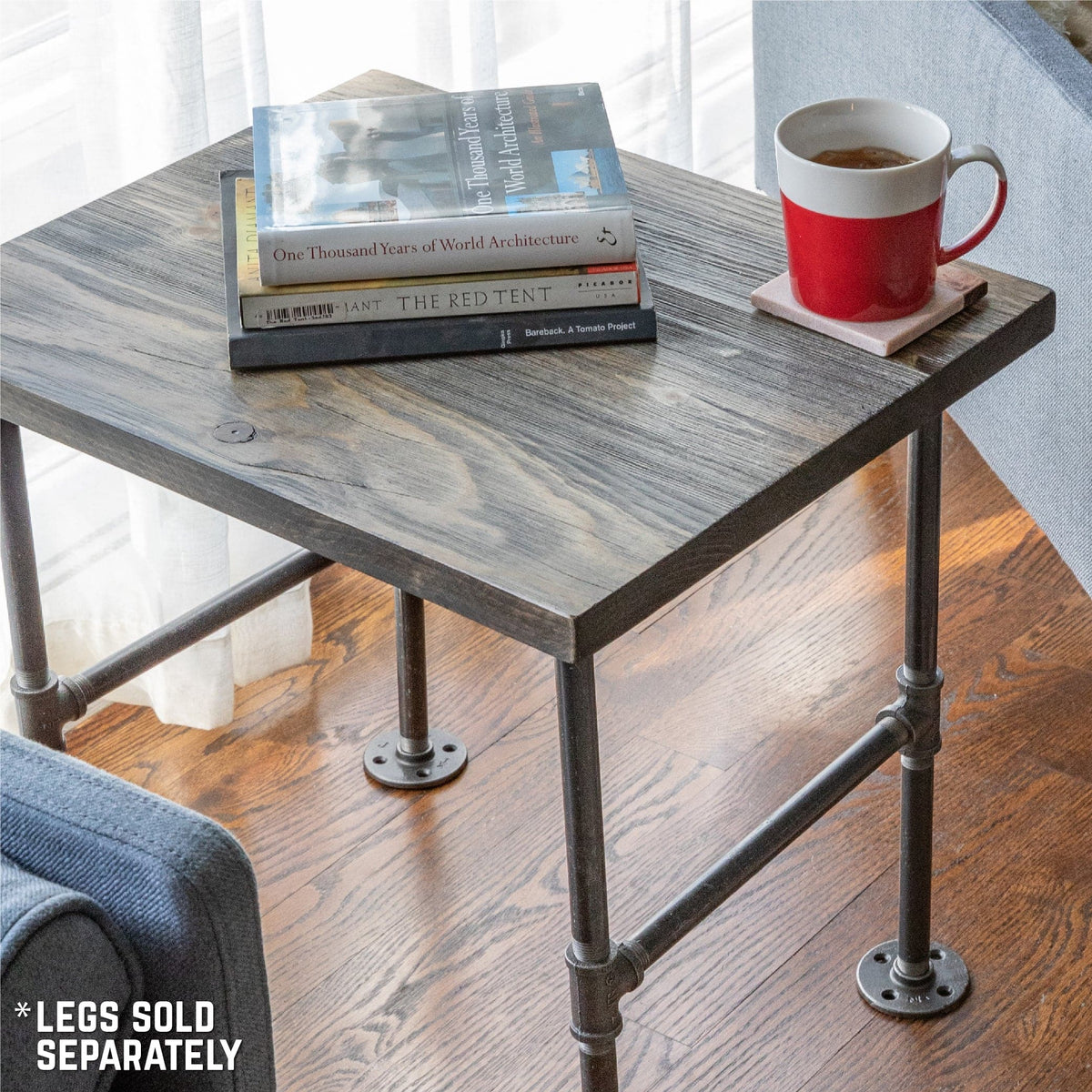 RESTORE Boulder Black Solid Wood End Tabletop, photo 6 of 9