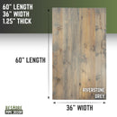 RESTORE Riverstone Grey Solid Wood Dining Tabletop