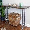 RESTORE Trail Brown Solid Live Edge Wood Console Tabletop