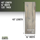RESTORE Riverstone Grey Solid Live Edge Wood Console Tabletop