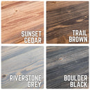 RESTORE Riverstone Grey Solid Live Edge Wood Console Tabletop