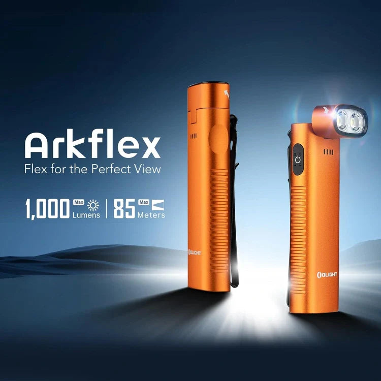 OLIGHT ARKFLEXOG Arkflex Adjustable Right Angle Flashlight - Orange