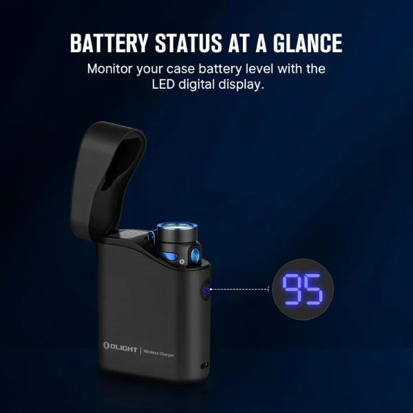 OLIGHT BATON4KITBK Baton 4 Powerful EDC Flashlight 1300 Lumens - Black - Premium (With Charging Case)