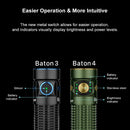 OLIGHT BATON4KITODG Baton 4 Powerful EDC Flashlight 1300 Lumens - OD Green - Premium (With Charging Case)