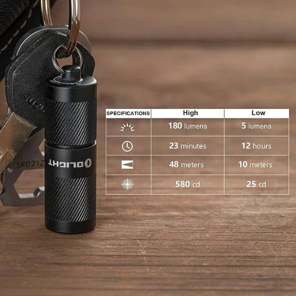 OLIGHT I1R2PROBK i1R 2 Pro Keychain Flashlight - Black