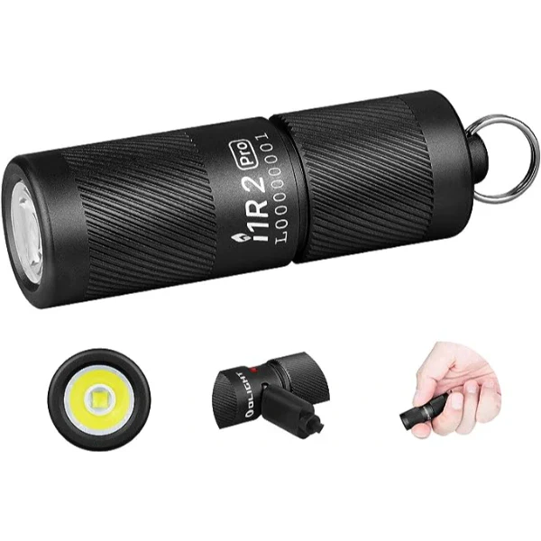 OLIGHT I1R2PROBK i1R 2 Pro Keychain Flashlight - Black