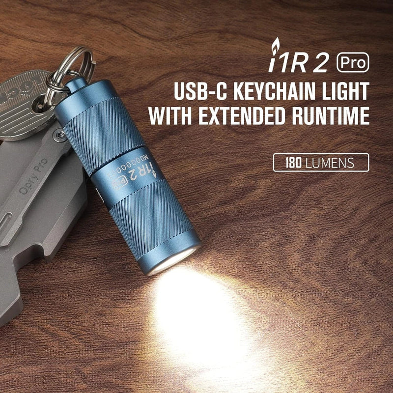 OLIGHT I1R2PROLKBU i1R 2 Pro Keychain Flashlight - Lake Blue