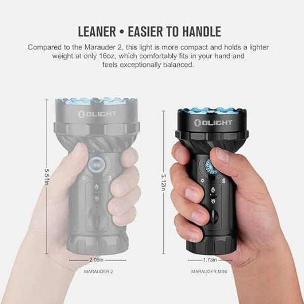 OLIGHT MARAUDERMINIBK Marauder Mini Powerful LED Flashlight With RGB