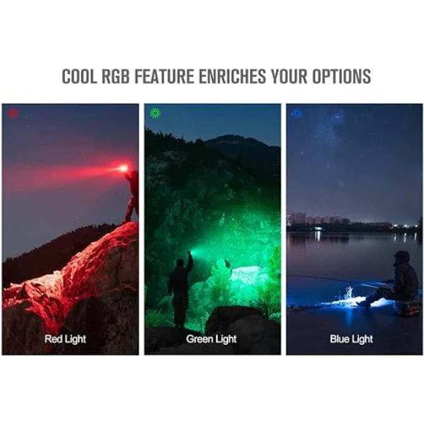 OLIGHT MARAUDERMINIBK Marauder Mini Powerful LED Flashlight With RGB