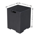 Elementi Plus OFP101BB Copenhagen Porcelain Top Outdoor Fire Table