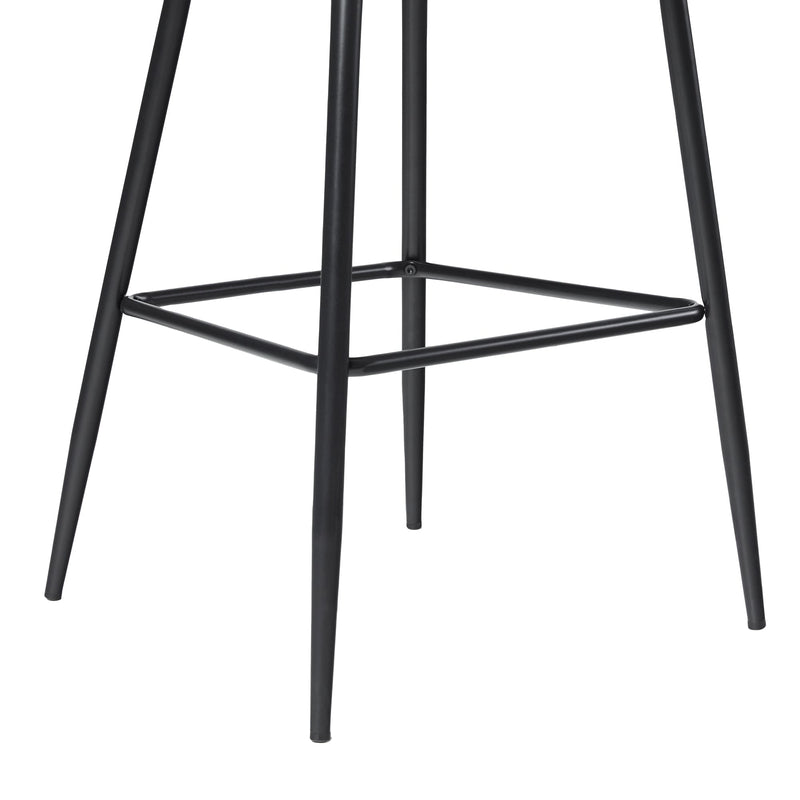 O Modern 2-Piece Minimalist Upholstered Bar Stool Set of 2