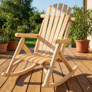Wood Single Porch Rocker Lounge Patio Rocking Chair