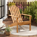 Acacia Wood Outdoor Adirondack Chair with Ergonomic Design