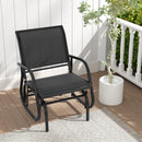 Outdoor Single Swing Glider Rocking Chair with Armrest