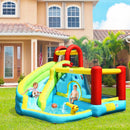 6-in-1 Inflatable Bounce House with Climbing Wall and Basketball Hoop with Blower by LJGDeals