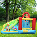 6-in-1 Inflatable Bounce House with Climbing Wall and Basketball Hoop with Blower by LJGDeals