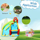 6-in-1 Inflatable Bounce House with Climbing Wall and Basketball Hoop with Blower by LJGDeals