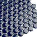 Indigo Blue 12x12 Glossy Penny Round Porcelain Mosaic Tile (10 pack, 9.87 sq ft/case) - Sample