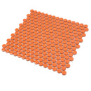 Orange 12x12 Glossy Penny Round Porcelain Mosaic Tile (10 pack, 9.87 sq ft/case)