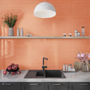 Orange 12x12 Glossy Penny Round Porcelain Mosaic Tile (10 pack, 9.87 sq ft/case) - Sample