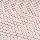 Nude Pink 12x12 Glossy Penny Round Porcelain Mosaic Tile (10 pack, 9.87 sq ft/case)